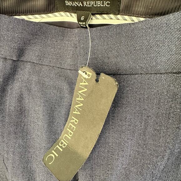Banana Republic Logan Fit Wool Trousers Navy NWT - Picture 9 of 10
